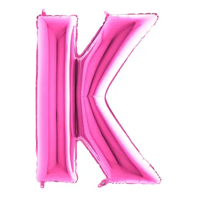Bokstavsballong Rosa - Bokstav K