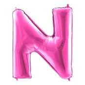 Bokstavsballong Rosa - Bokstav N