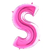 Bokstavsballong Rosa - Bokstav S