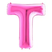 Bokstavsballong Rosa - Bokstav T