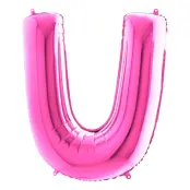 Bokstavsballong Rosa - Bokstav U