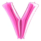 Bokstavsballong Rosa - Bokstav V