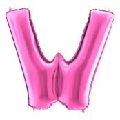 Bokstavsballong Rosa - Bokstav W