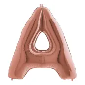 Bokstavsballong Roséguld - Bokstav A