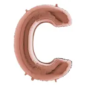 Bokstavsballong Roséguld - Bokstav C