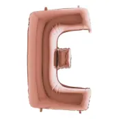 Bokstavsballong Roséguld - Bokstav E