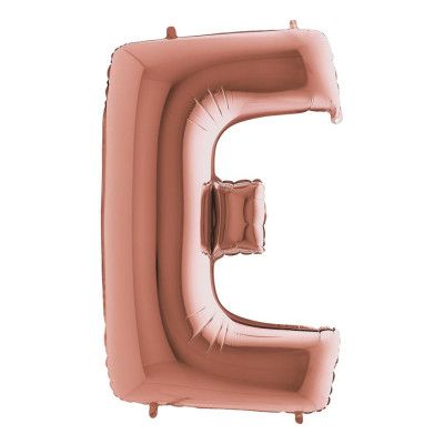 Bokstavsballong Roséguld - Bokstav E