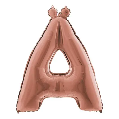Bokstavsballong Roséguld Metallic - Bokstav Ä