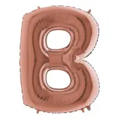 Bokstavsballong Roséguld Metallic - Bokstav B