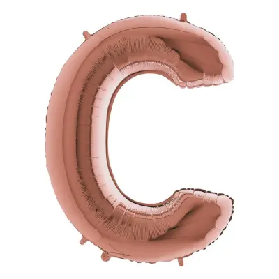 Bokstavsballong Roséguld Metallic - Bokstav C