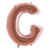 Bokstavsballong Roséguld Metallic - Bokstav G