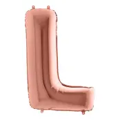 Bokstavsballong Roséguld Metallic - Bokstav L