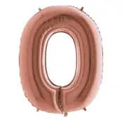 Bokstavsballong Roséguld Metallic - Bokstav O