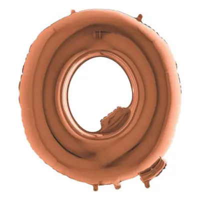 Bokstavsballong Roséguld Metallic - Bokstav Q