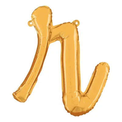 Bokstavsballong Script Guld - Bokstav R