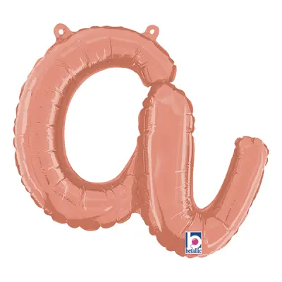 Bokstavsballong Script Roséguld - Bokstav A