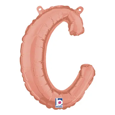 Bokstavsballong Script Roséguld - Bokstav C