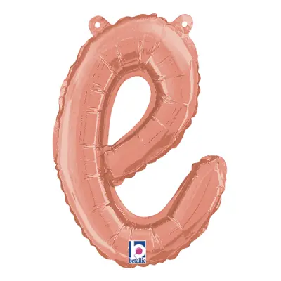 Bokstavsballong Script Roséguld - Bokstav E