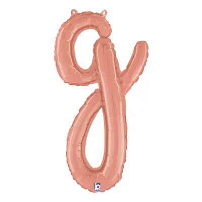 Bokstavsballong Script Roséguld - Bokstav G