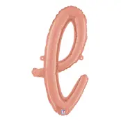 Bokstavsballong Script Roséguld - Bokstav L