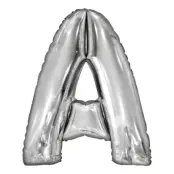 Bokstavsballong Silver Metallic - Bokstav A