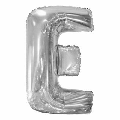 Bokstavsballong Silver Metallic - Bokstav E