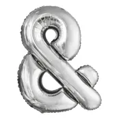 Bokstavsballong Silver Metallic - Tecken&