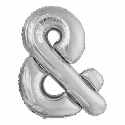Bokstavsballong Silver Metallic - Tecken&