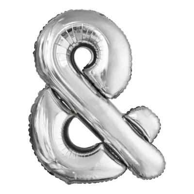 Bokstavsballong Silver Metallic - Tecken&