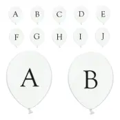 Bokstavsballonger Latex Vit