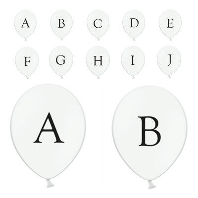 Bokstavsballonger Latex Vit
