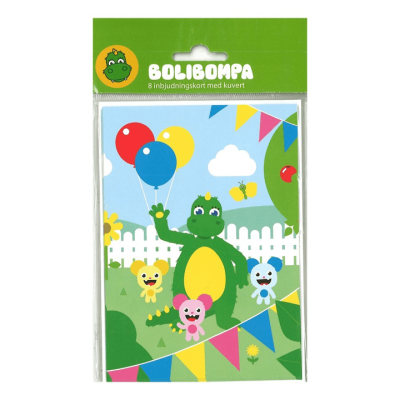Bolibompa inbjudningskort 8-pack