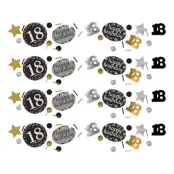 Bordskonfetti 18 Silver/Guld Glitter - 34 gram