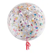 Bubbelballong med Konfetti Flerfärgad - 1-pack