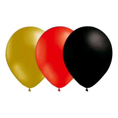 Ballongkombo Guld/Röd/Svart - 15-pack