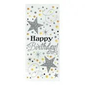 Cellofanpåsar Glitter Happy Birthday - 20-pack