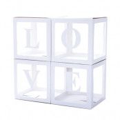 Dekorationsboxar "LOVE" 4-pack