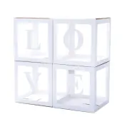Dekorationsboxar"LOVE"4-pack