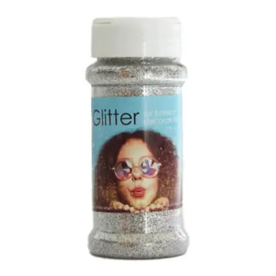 Dekorationsglitter på Burk - Silver