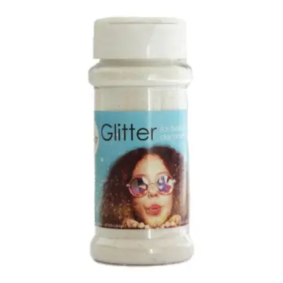 Dekorationsglitter på Burk - Vit