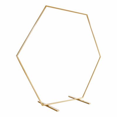 Dekorationsställning Hexagon Guld