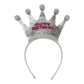 Diadem Happy Birthday med Krona - One size