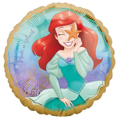 Disney Prinsessor Ariel Lilla Sjöjungfrun Folieballong Rund 43m
