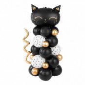 DIY Ballongfigur Katt Svart/Guld