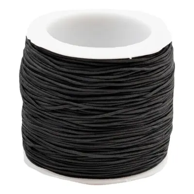 Elastiskt Band på Rulle Svart