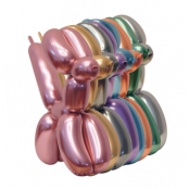 Figurballonger Chrome Flerfärgade 100-pack