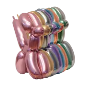 Figurballonger Chrome Flerfärgade 100-pack