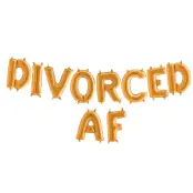 Ballonggirlang Divorced AF Guld Metallic