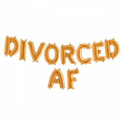 Ballonggirlang Divorced AF Guld Metallic