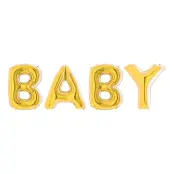 Ballonggirlang Baby Guld Metallic Stor